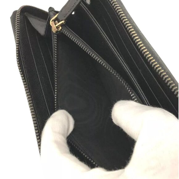 936210BG (X2) Prada Wallet Long Black Saffiano Leather - Picture 6 of 9